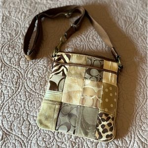 Coach animal print cross body bag